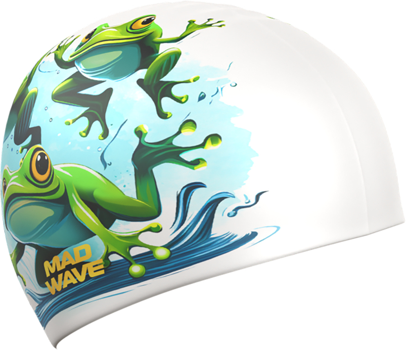 MAD WAVE SILIKONOWY CZEPEK FROGS WHITE M055408000W