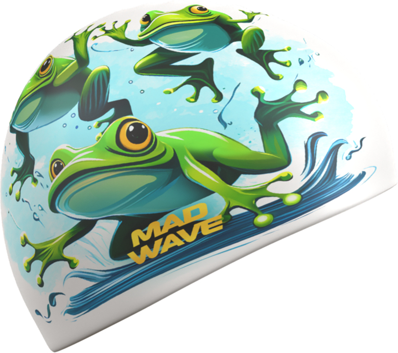 MAD WAVE SILIKONOWY CZEPEK FROGS WHITE M055408000W