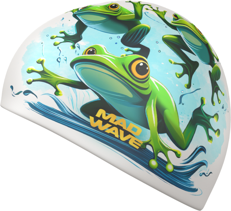 MAD WAVE SILIKONOWY CZEPEK FROGS WHITE M055408000W